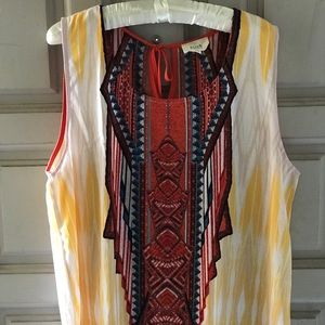 Pretty colorful sleeveless top